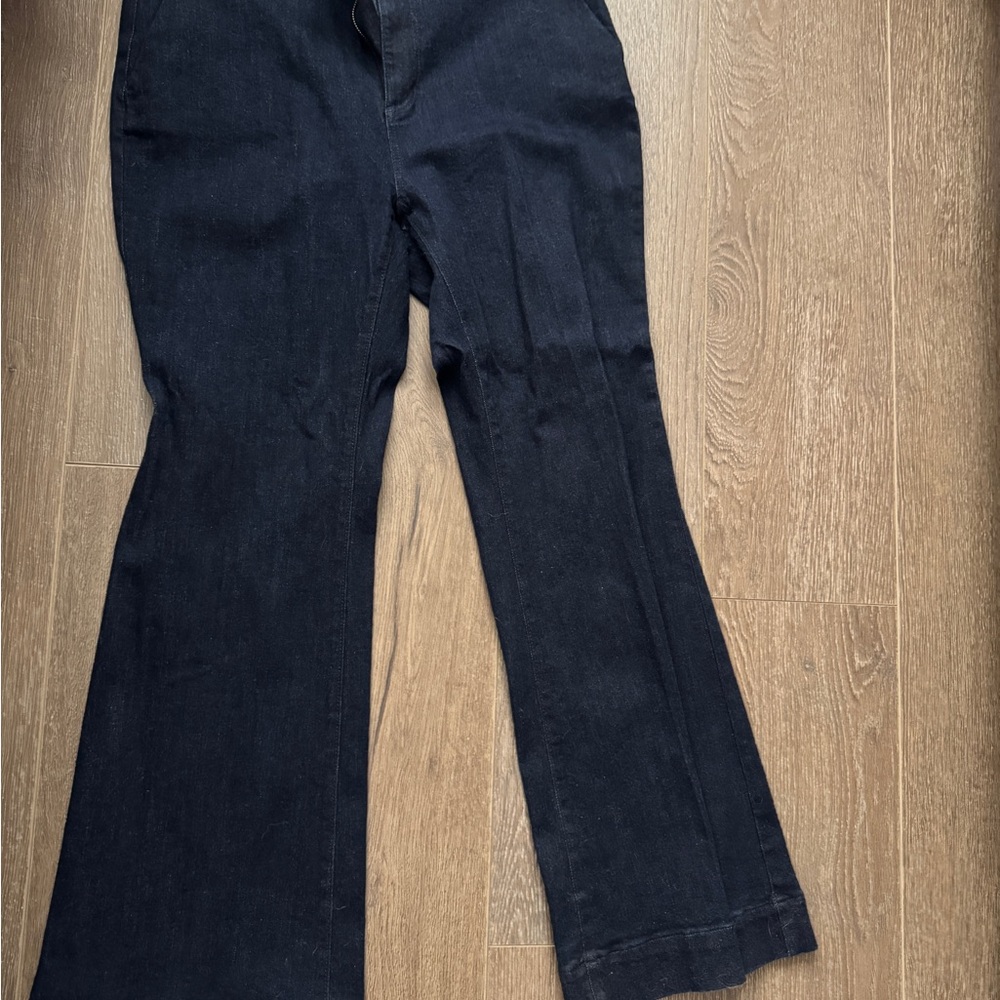 LOFT Mid Rise Curvy Jeans - Deep Blue
